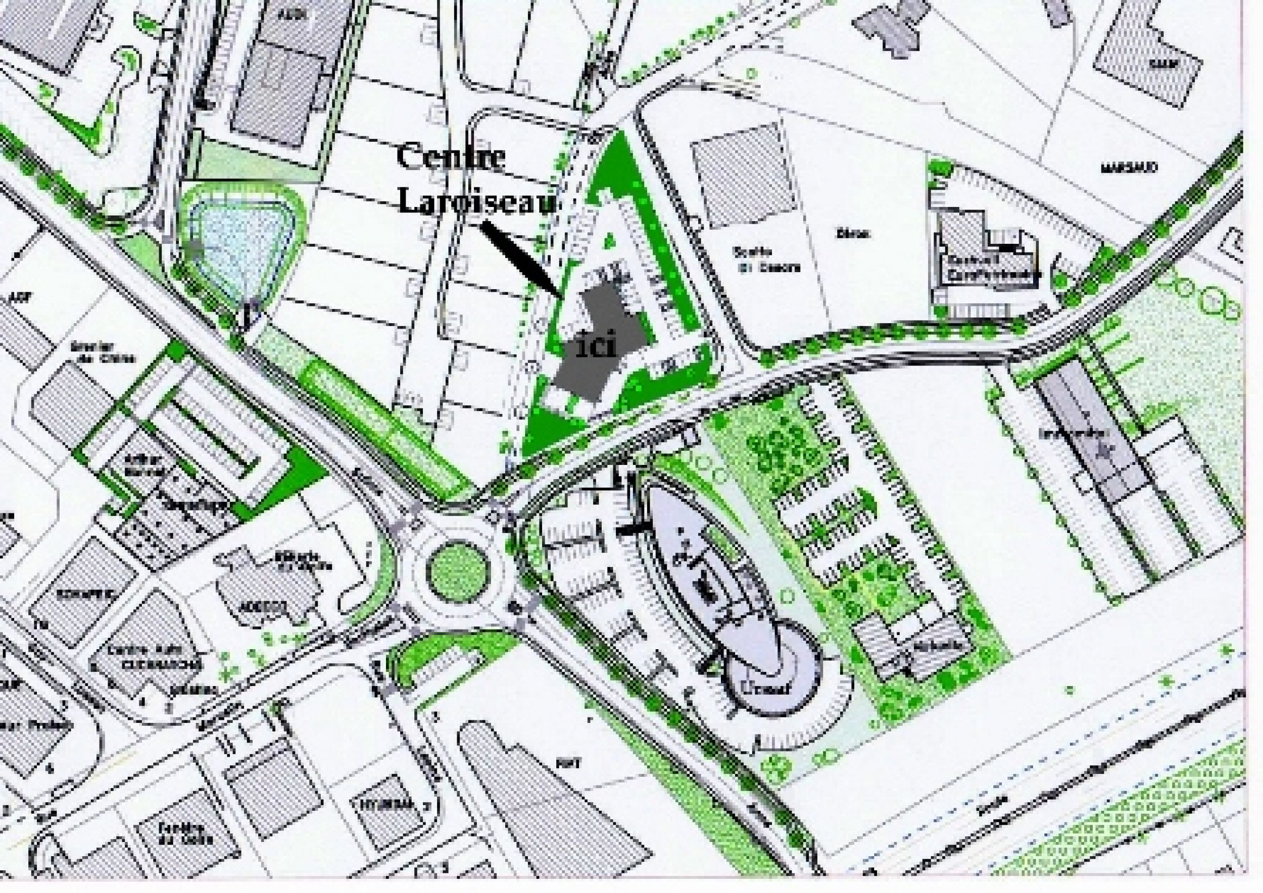 Plan du centre laroiseau